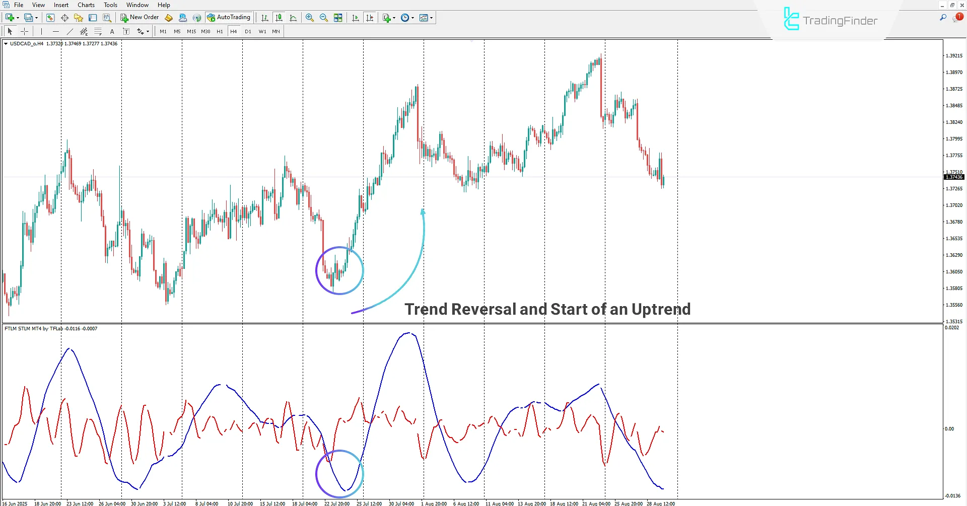 FTLM STLM Indicator in MetaTrader 4 Download – [TradingFinder] 1