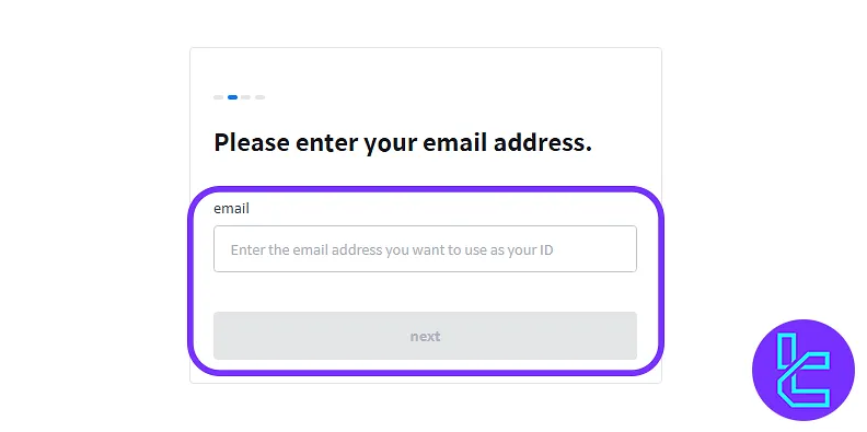 Coinone sign up with email entry form