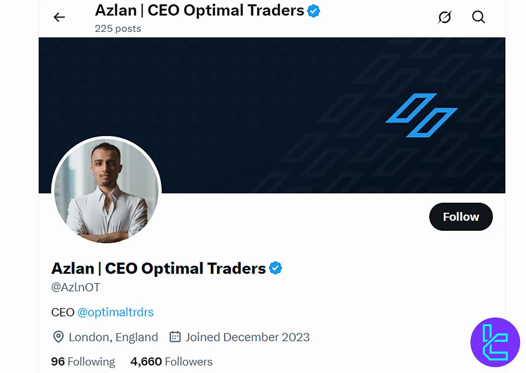 Azlan, CEO of Dubai-based prop trading firm Optimal Traders