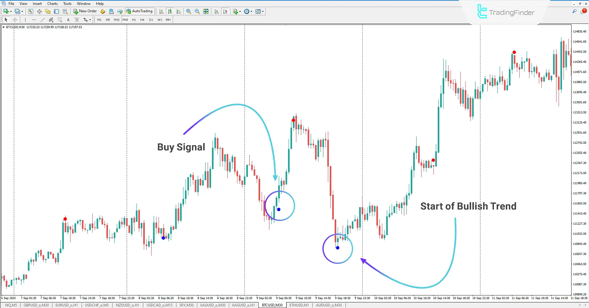 Leman Signal Indicator for MetaTrader 4 Download – TradingFinder 1
