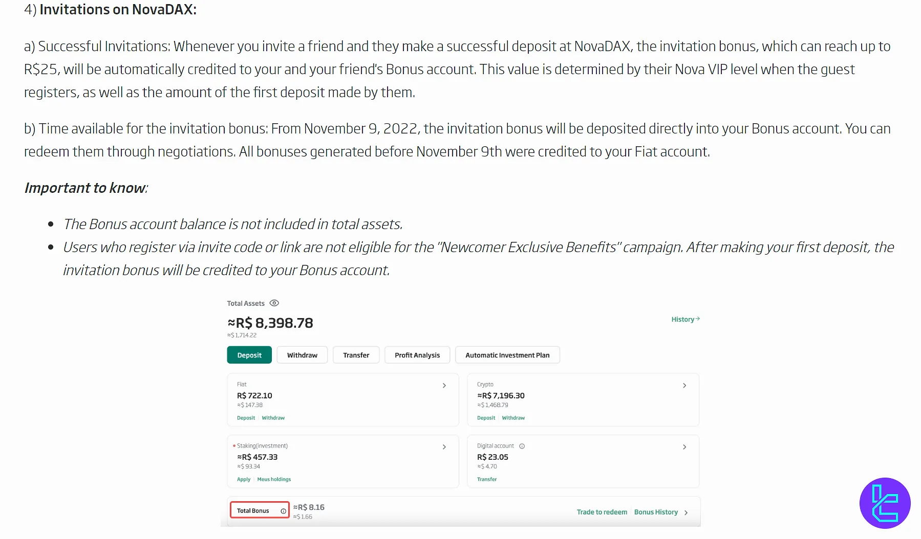 NovaDAX referral program