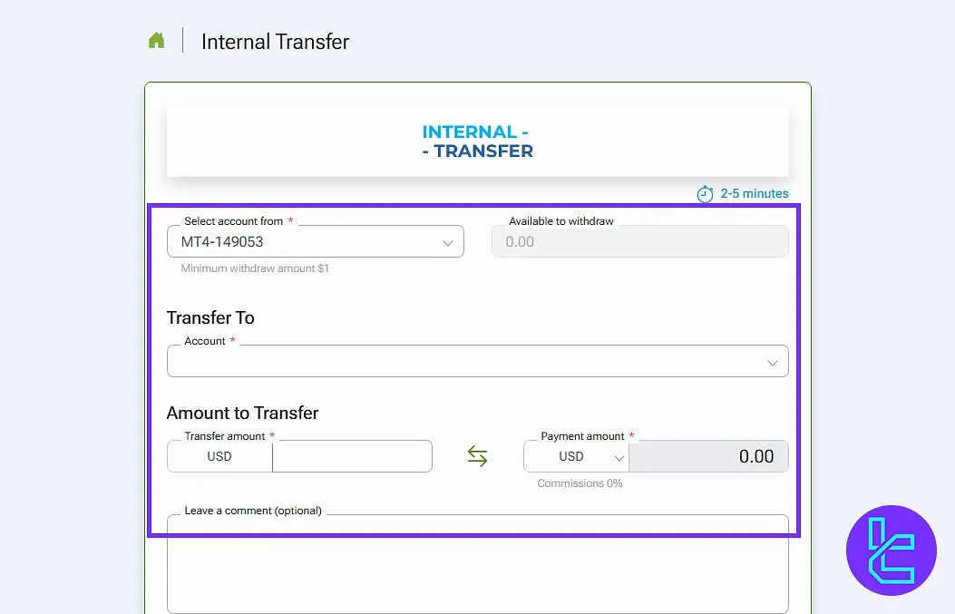 Transaction History on the IFC Markets client portal