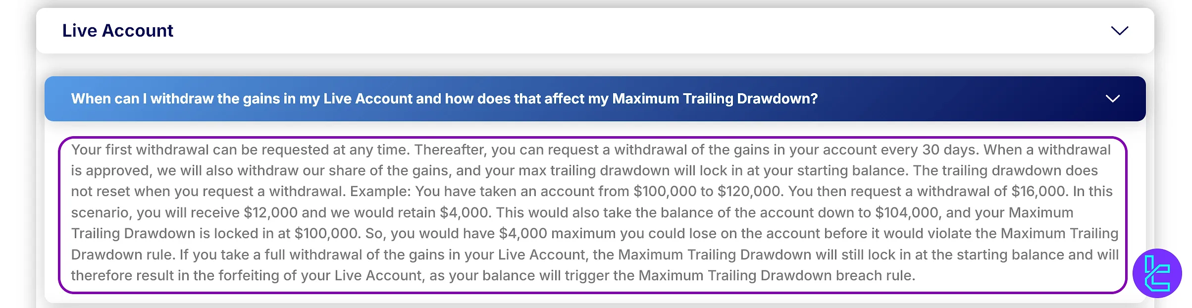 Blink Funding payout