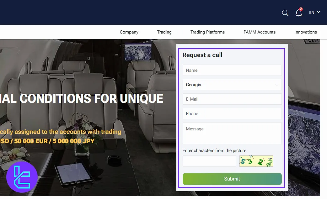 IFC Markets cabin, VIP accounts