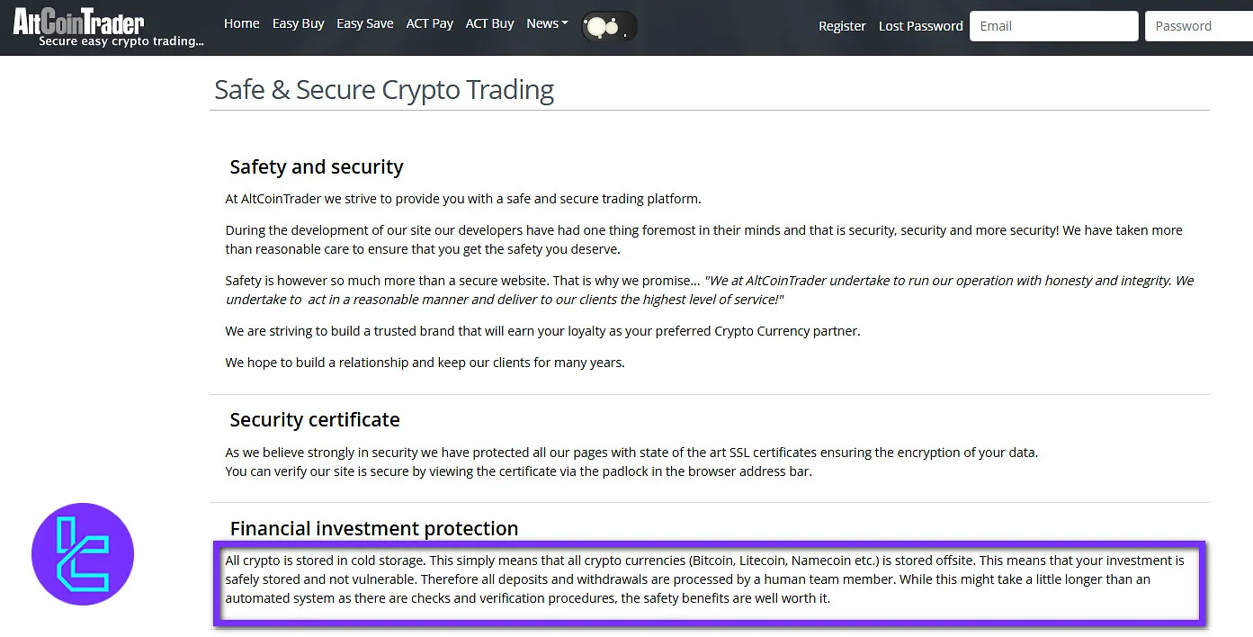 AltCoinTrader Security