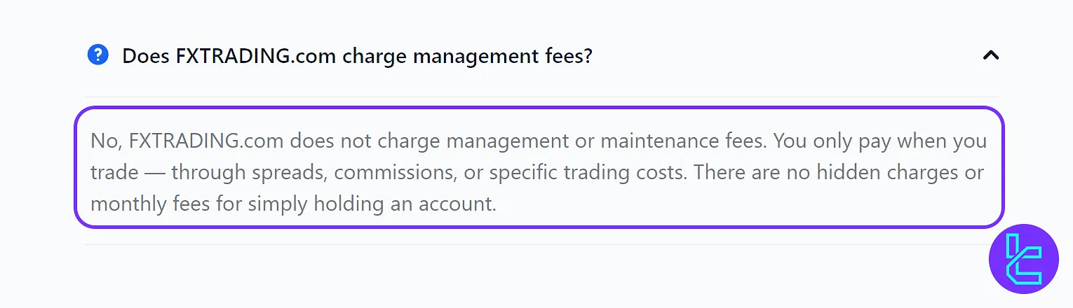 FXTrading non-trading fees
