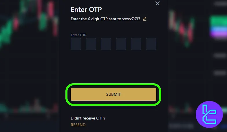 CoinSwitch sign-up OTP verification
