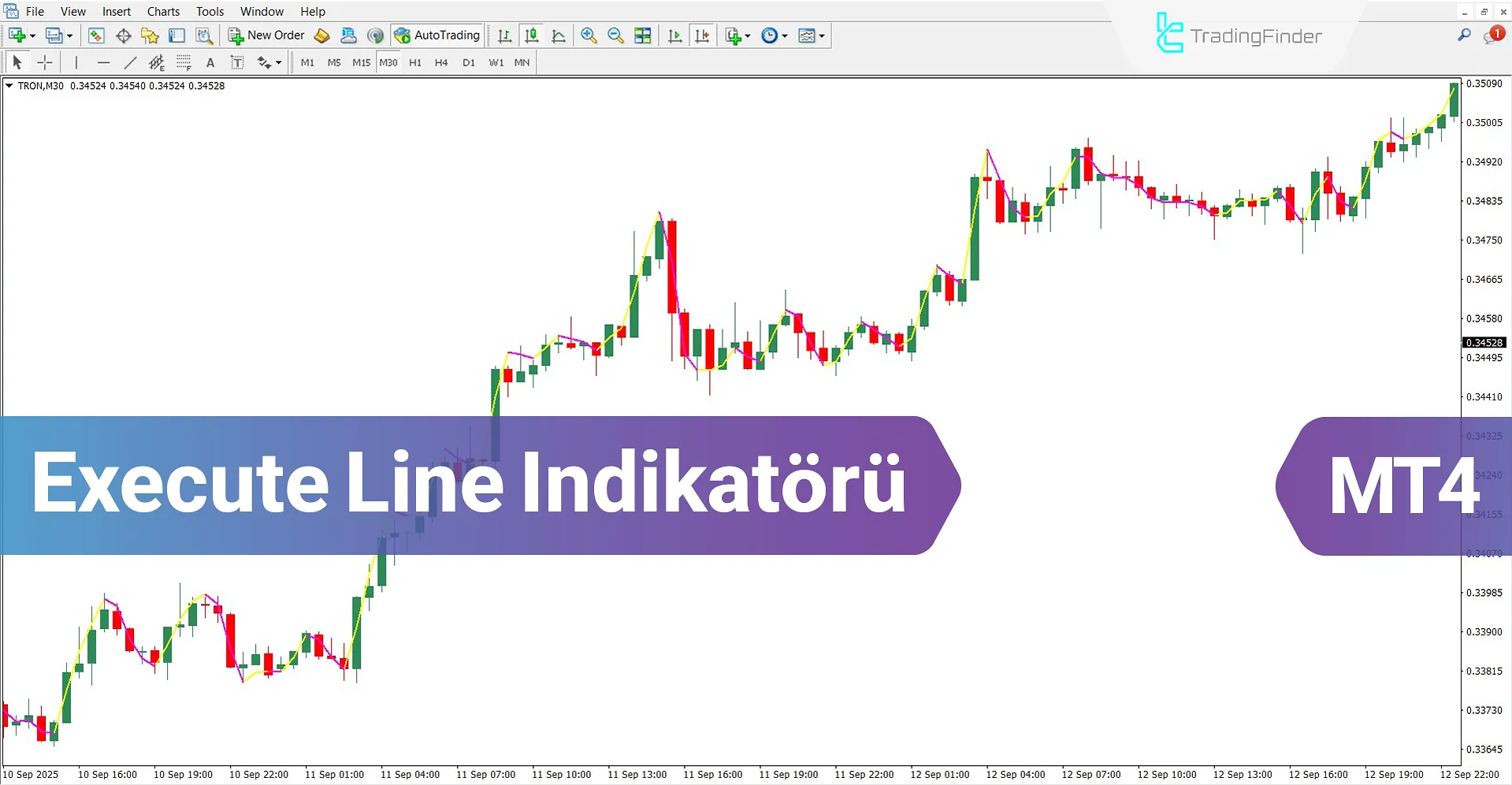 Execute Line Göstergesi MT4 İndir – Ücretsiz – [TradingFinder]
