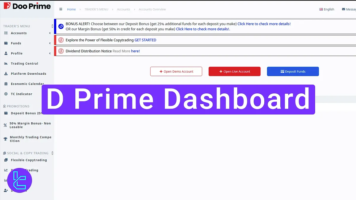 D Prime Dashboard 2025 [Copy Trading, Bonus, and 20+ Other Sections] 