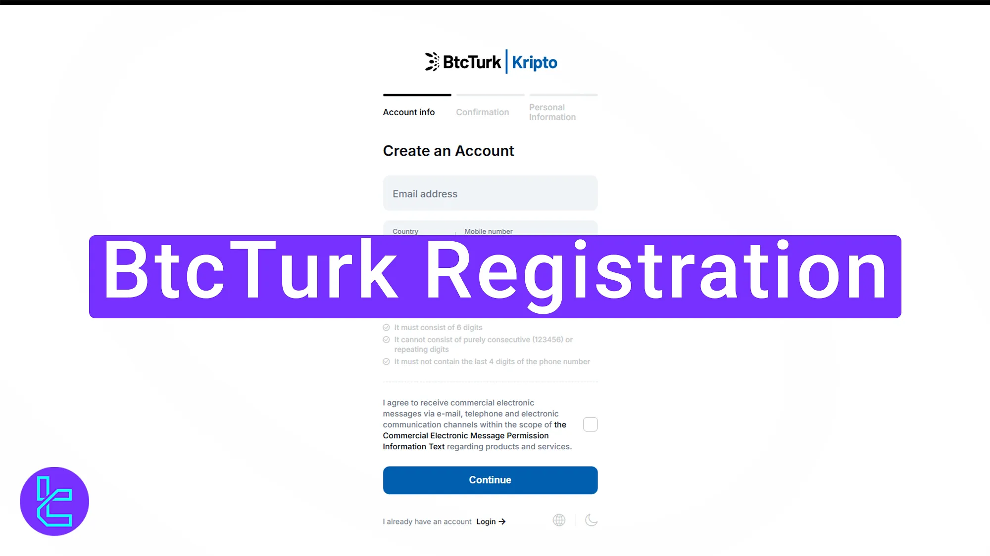 BtcTurk Registration 2025 [Email and Mobile Verification in 4 steps]