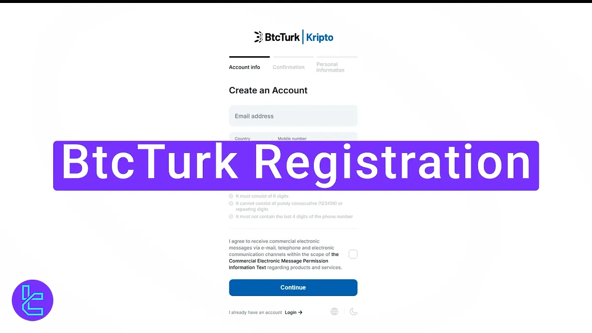 BtcTurk Registration 2025 [Email and Mobile Verification in 4 steps]