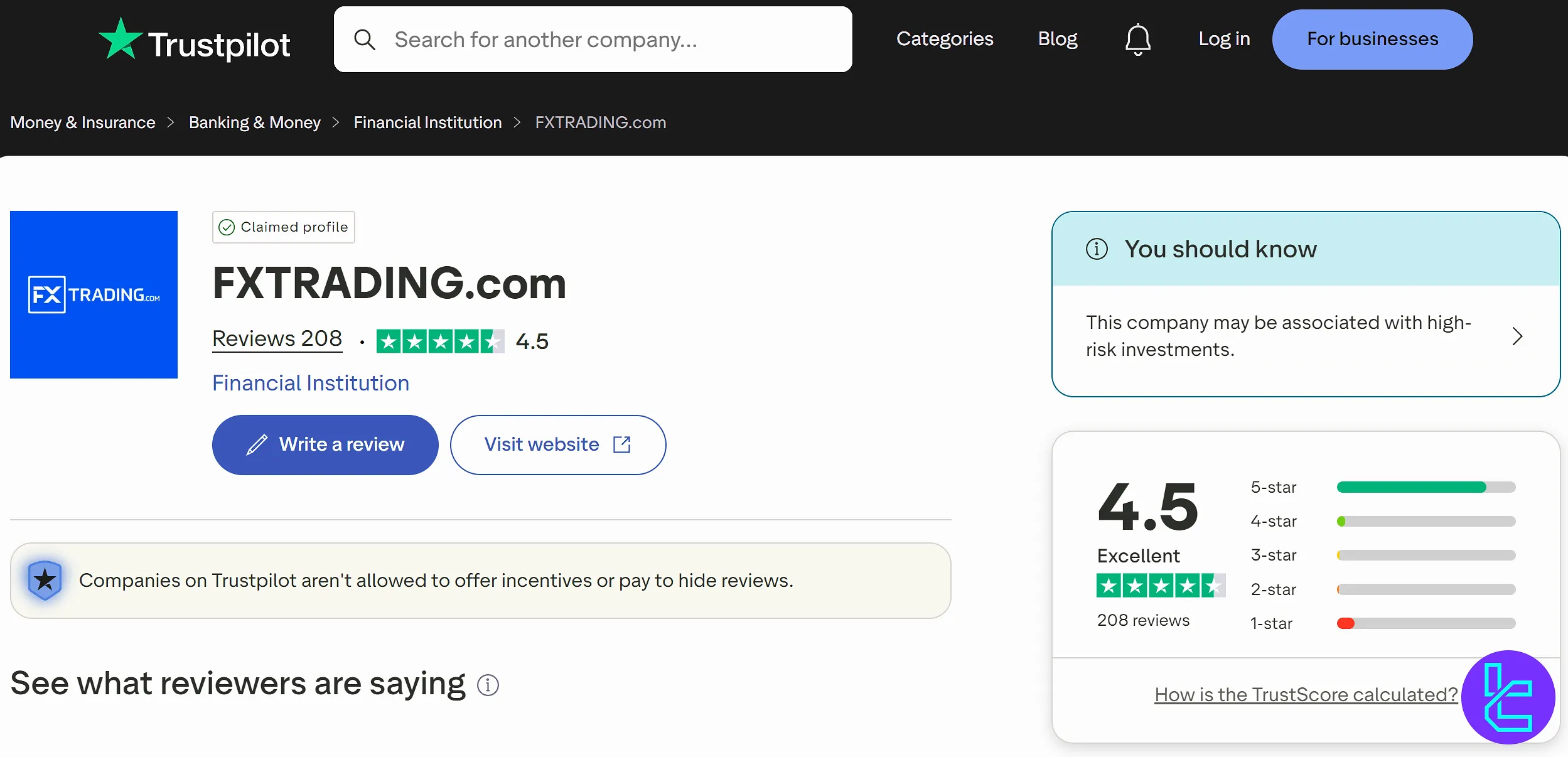 FXTrading Trustpilot