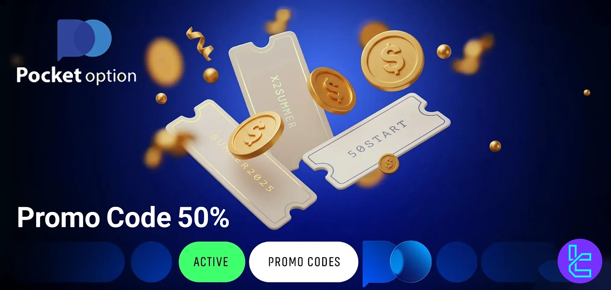 Pocket Option promo code 50START bonus