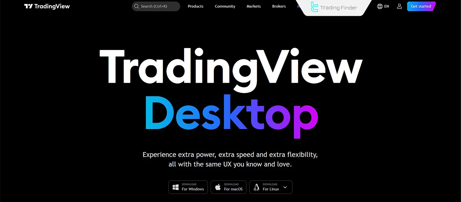 Download page for desktop in TradingView