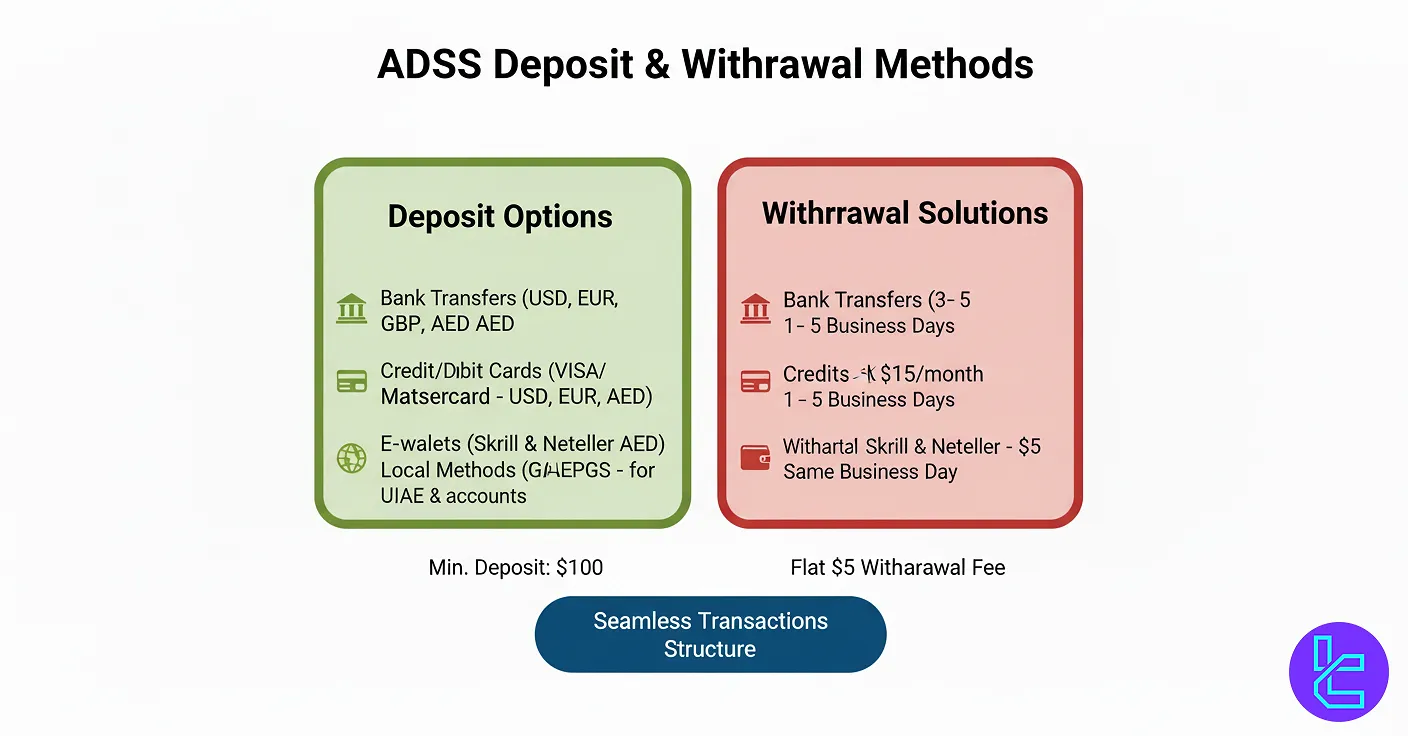 ADSS deposit withdrawal methods