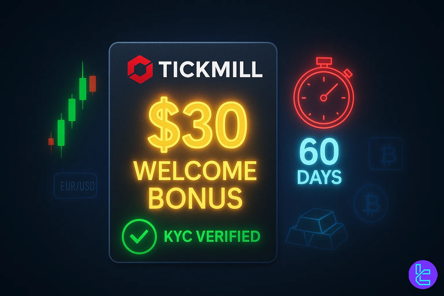 Tickmill $30 Welcome Bonus offer
