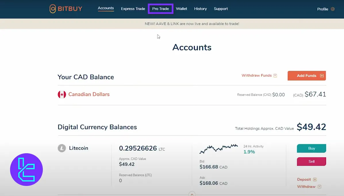 Open Bitbuy exchange