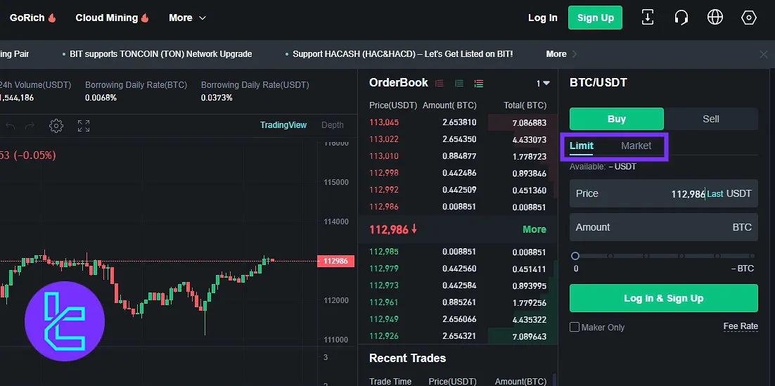 BIT trading order