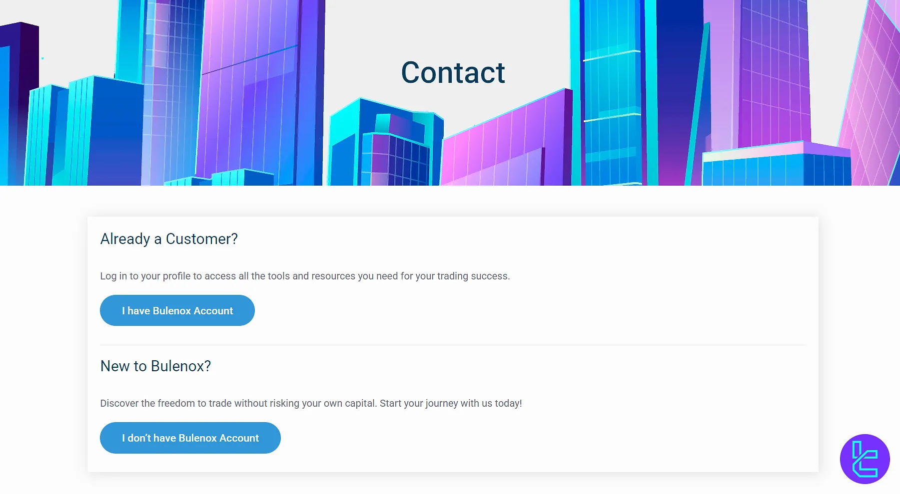 Bulenox contact page