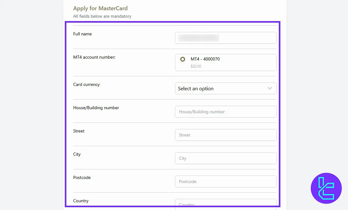 Apply for the MasterCard option in the ICM.com dashboard