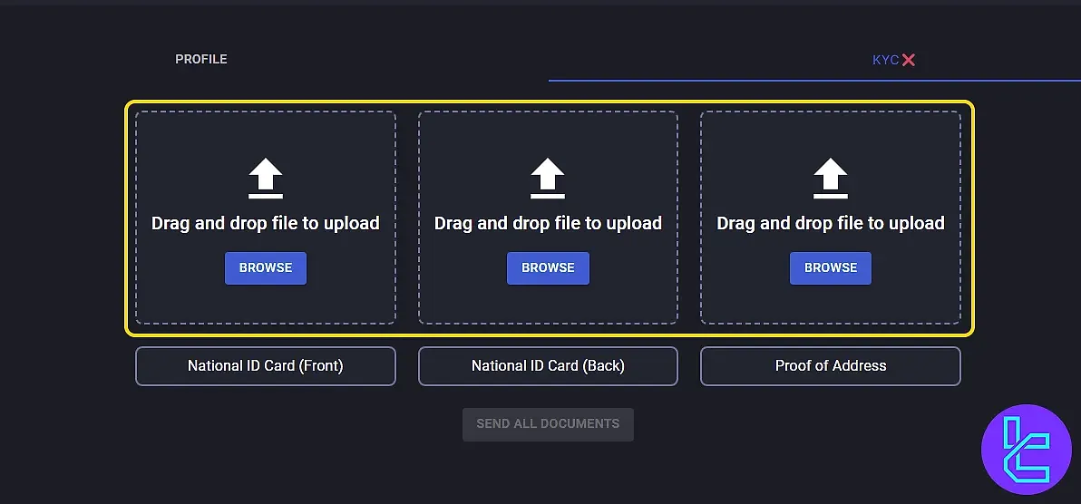 RaiseMyFunds prop firması KYC süreci için gerekli belgeler