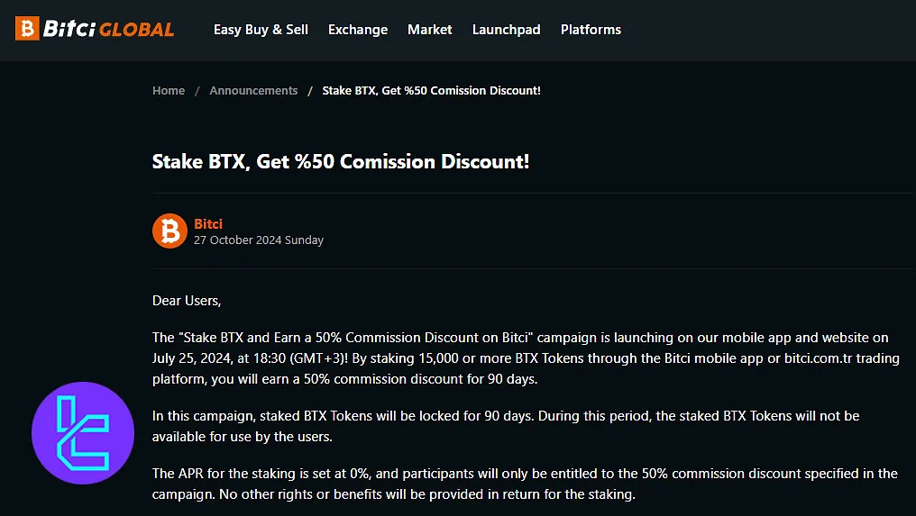 Bitci staking