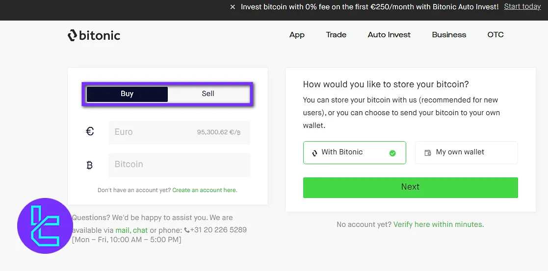 buy or sell bitcoin on Bitonic