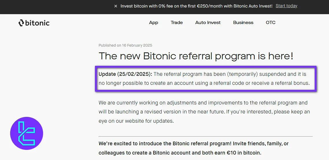 Bitonic Referral bonus