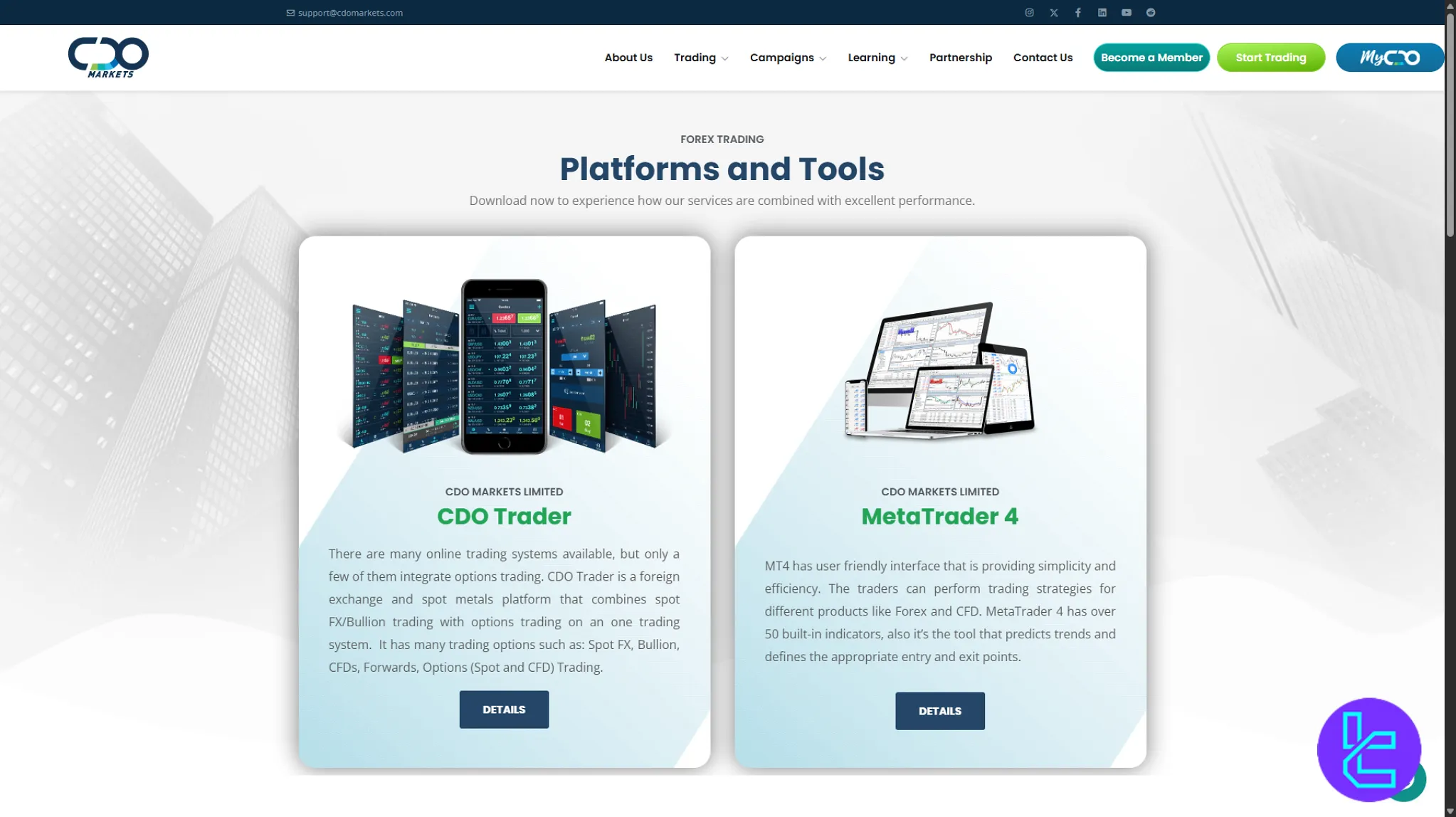 CDOMarkets trading platforms