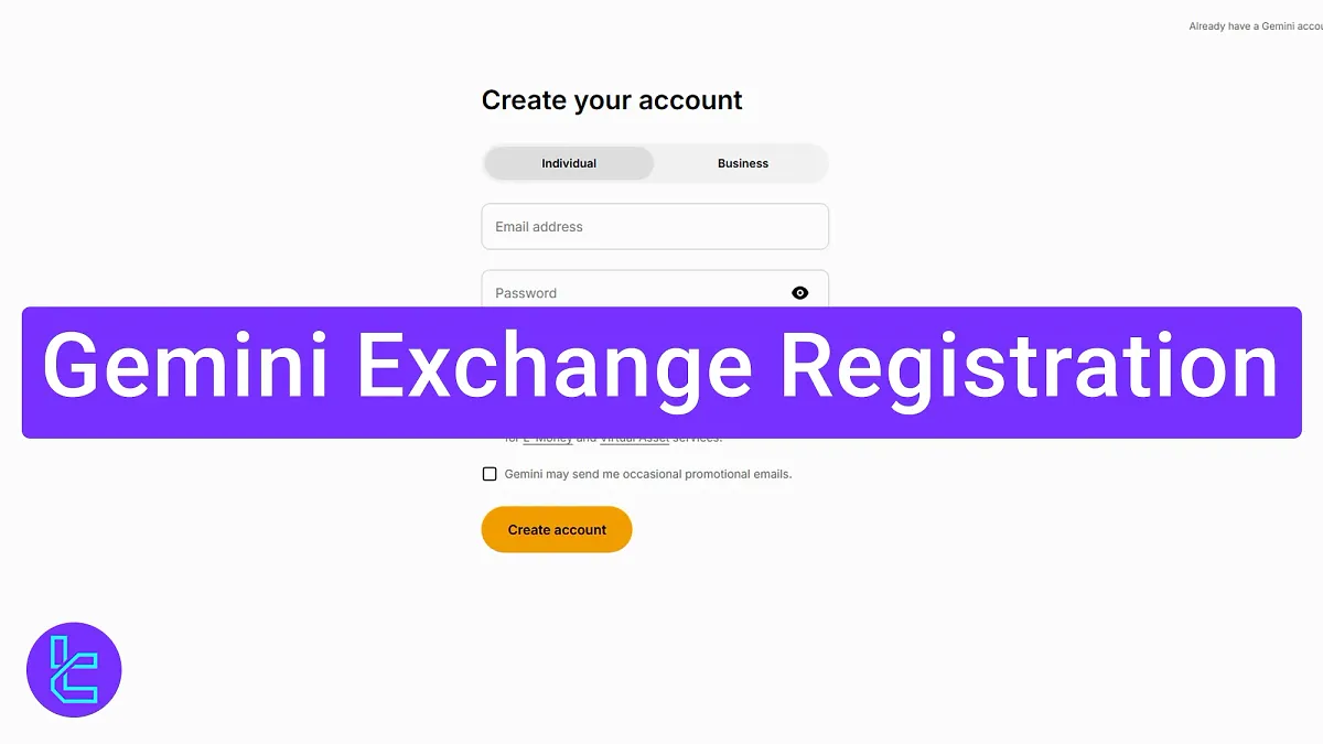 Gemini Exchange Registration [Verify Email and Authenticator in 4 Steps]