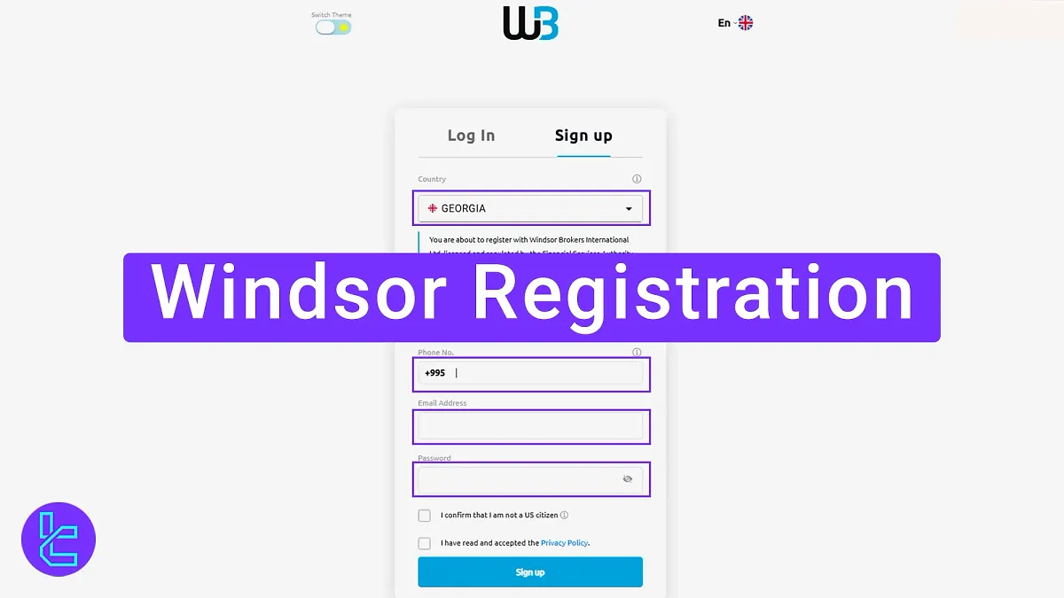 Windsor Registration - Open Account in 3 Steps [US not allowed] 2025