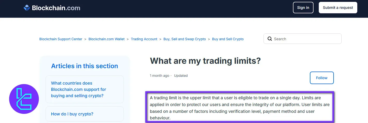 Blockchain.com user levels