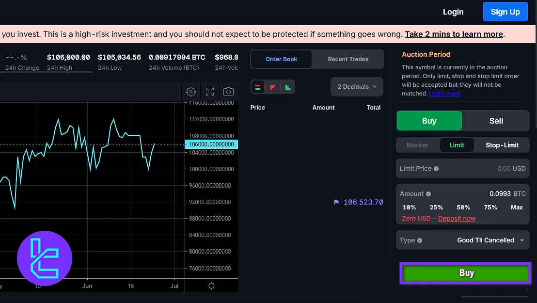 Confirm Blockchain.com order