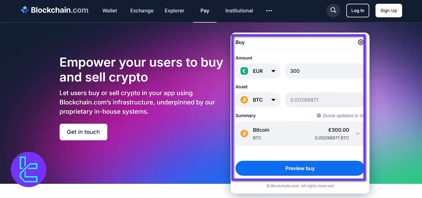 Blockchain.com payment options