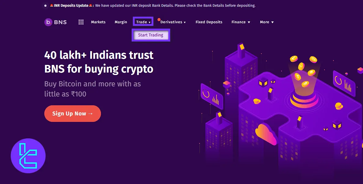 Open Bitbns exchange
