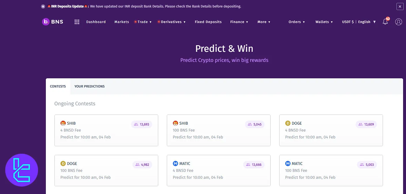Bitbns prediction game