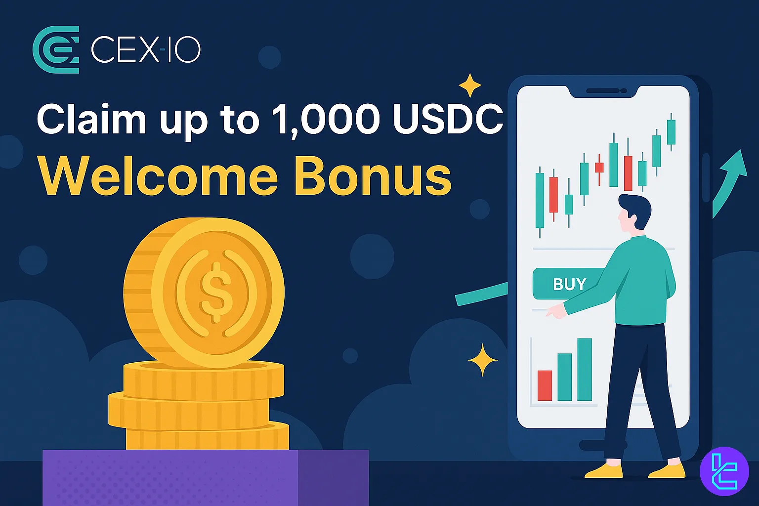 CEX.IO Fee Credit Bonus for new traders.
