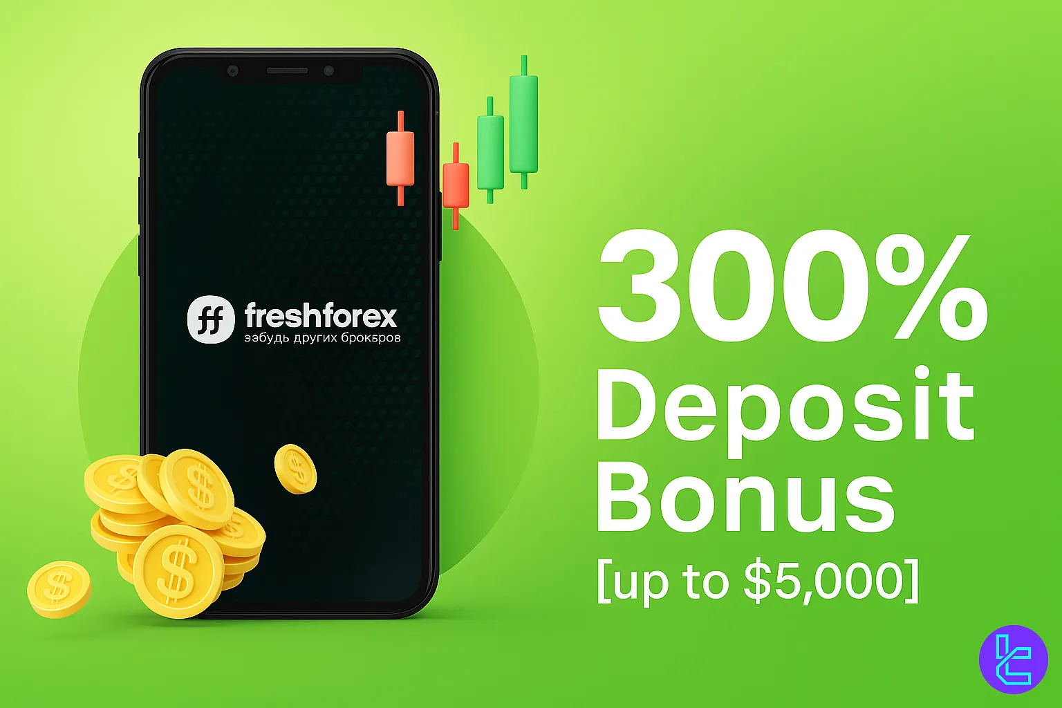 %300 Deposit Bonus by FreshForex