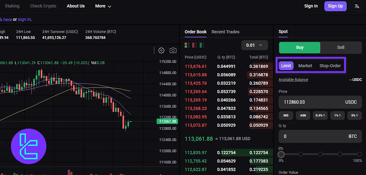 BTC-Alpha order types