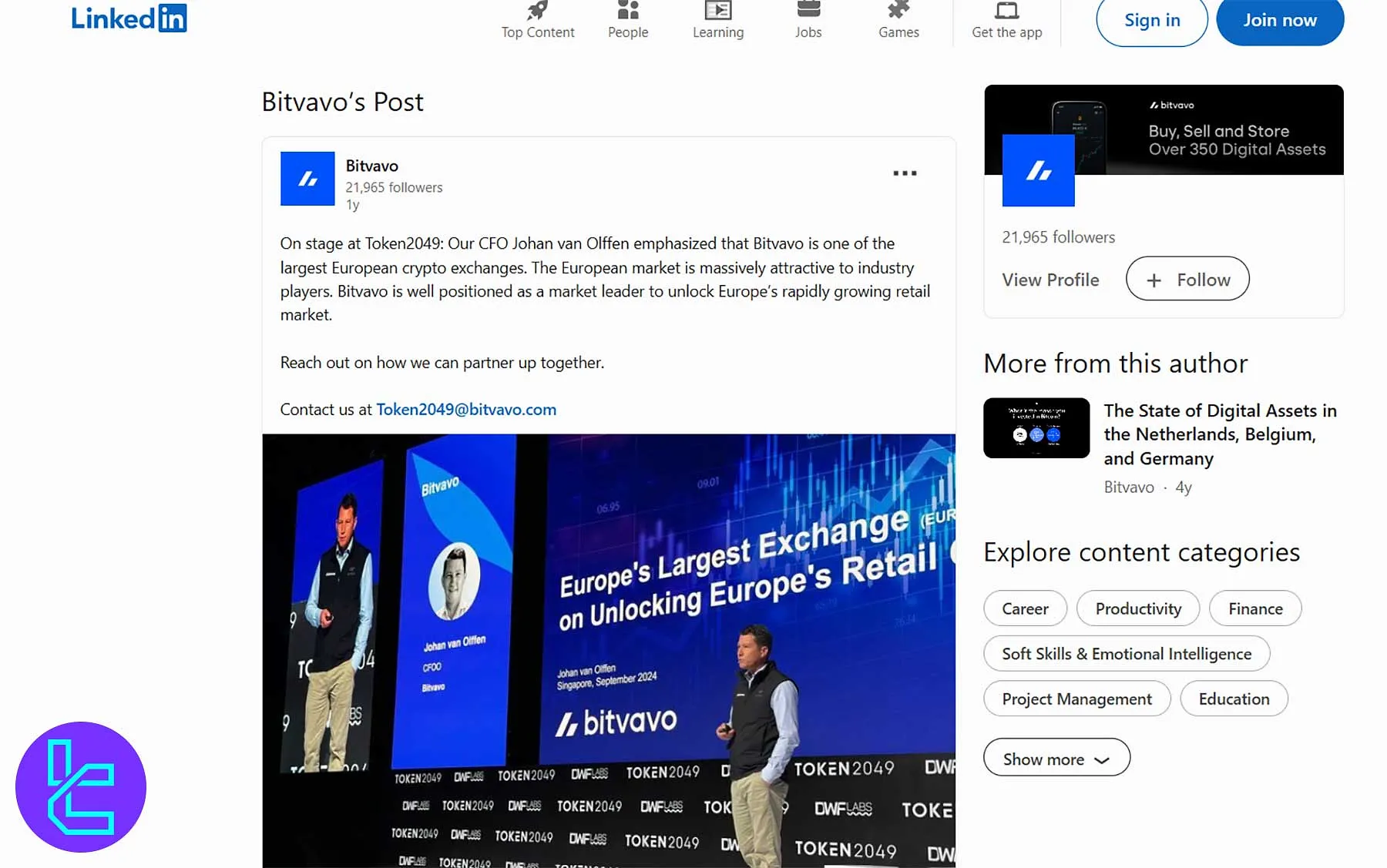 Bitvavo CEO Johan van Olffen