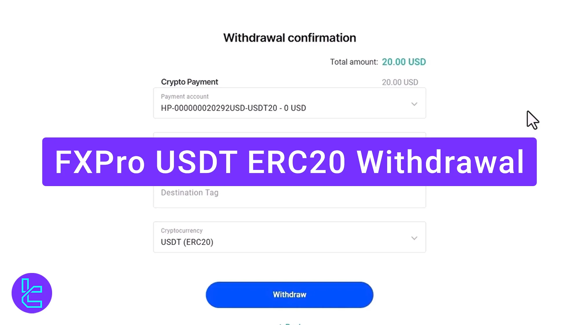 FXPro ERC20 Withdrawal 2025 [USDT on Ethereum Network]