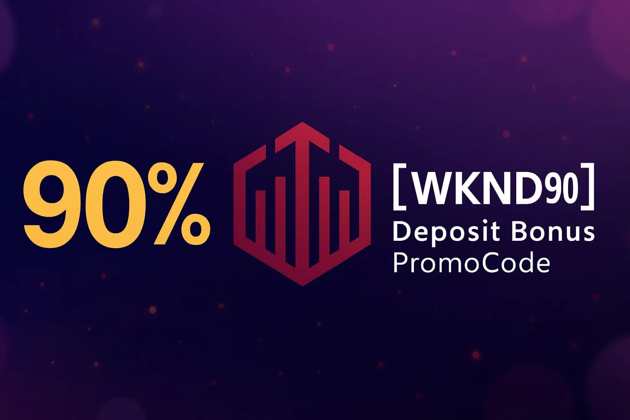 Quotex trading bonus banner showing %90 offer