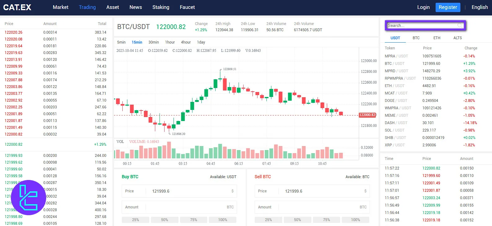 Catex trading pair