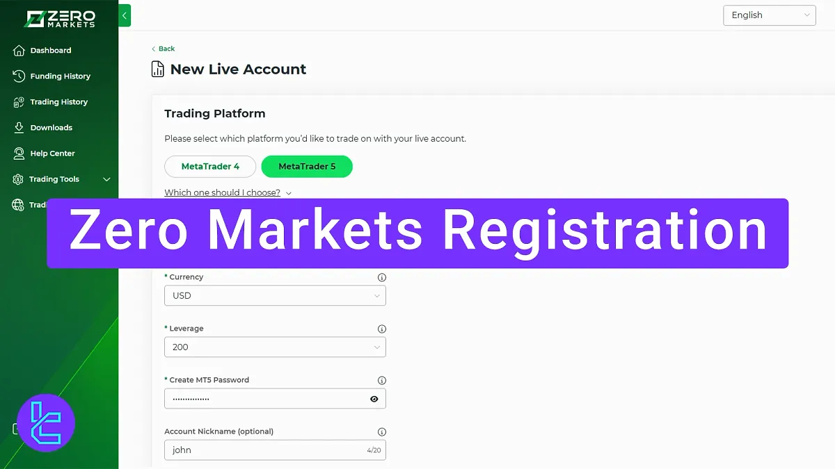 Zero Markets Registration - Sign up Live or Demo by email [4 steps] 2025