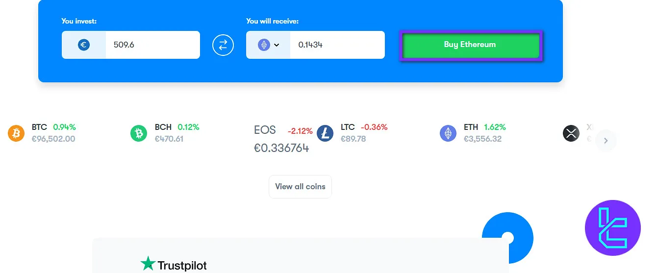 BTC Direct trade confirmation