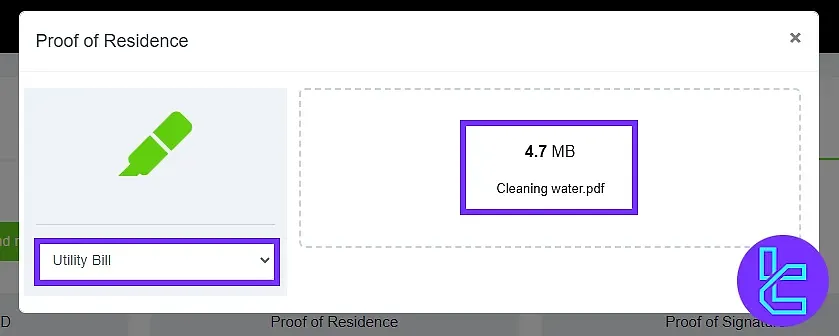 Drag-and-drop residence document to Capital Street FX