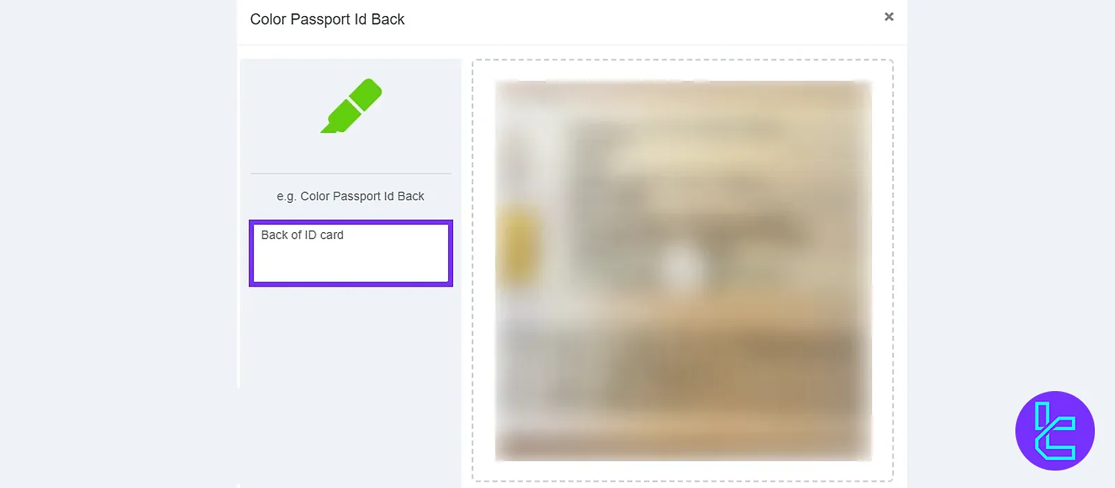Upload front and back of ID on Capital Street FX