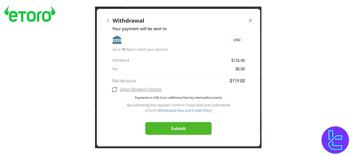 withdrawal at eToro