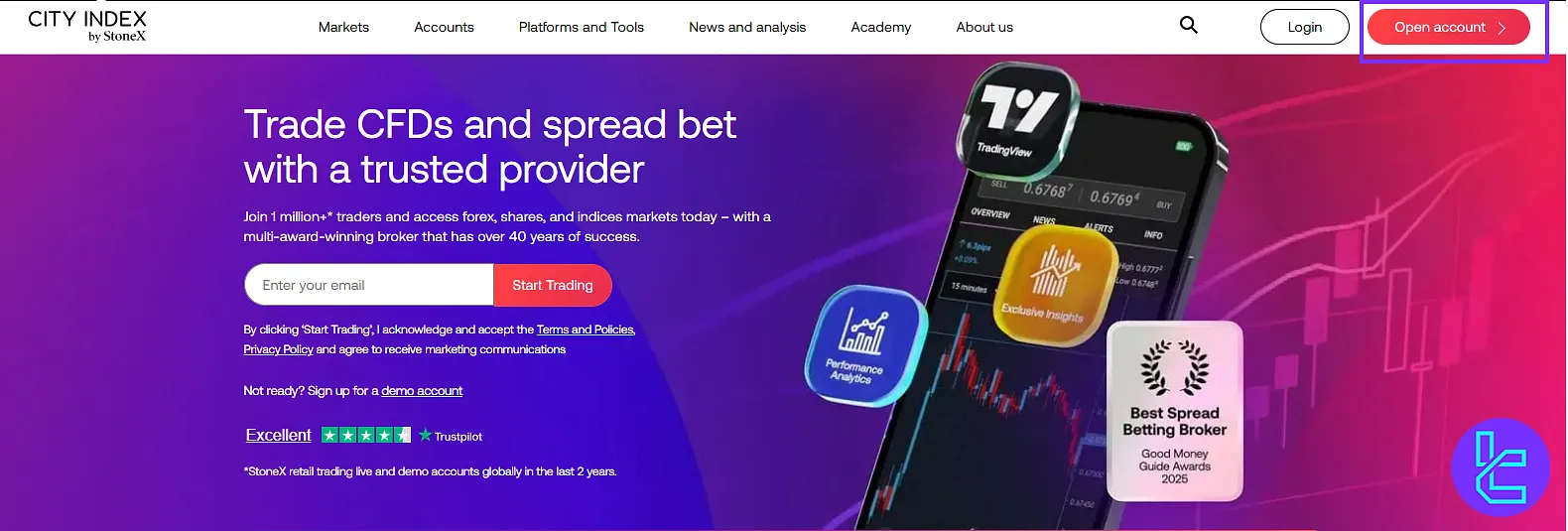 City Index official broker website homepage