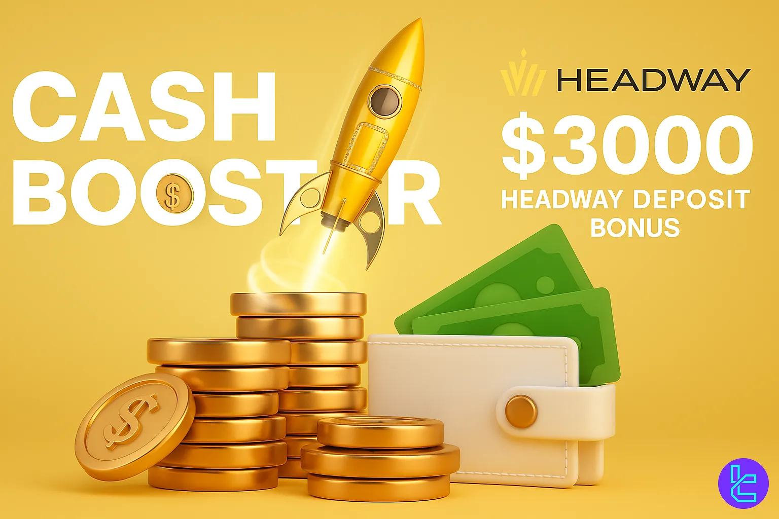 Headway Cash Booster campaign image for traders